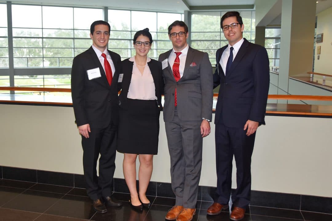 UF MBA team of Christina Dupre, Gabriel Gomes, Jesse Moon and Randy Perez won the Florida Intercollegiate Case Competition