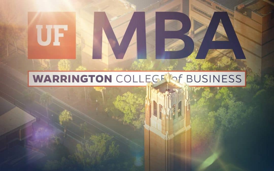 Century Tower with the UF MBA logo