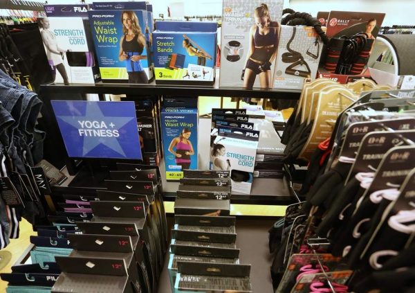 Fitness retail store merchandise