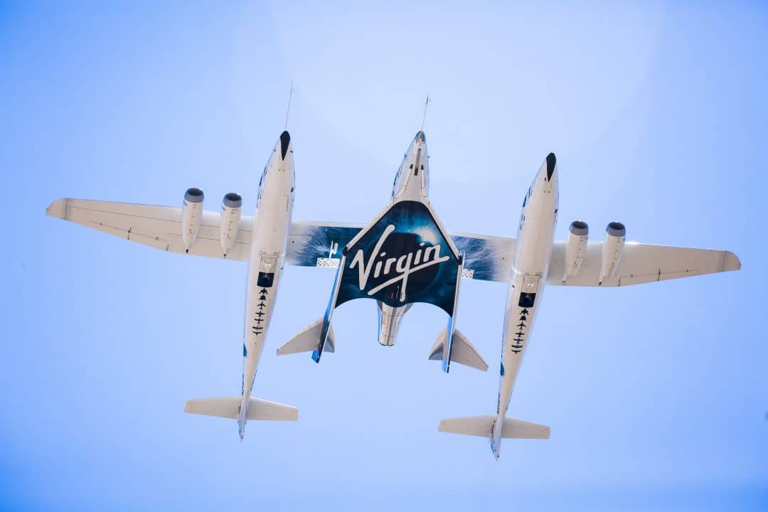 Virgin Galactic's Carrier Aircraft VMS Eve and VSS Unity Take to the Skies.