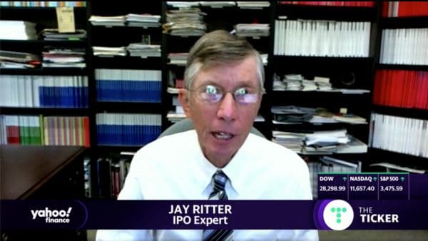 Jay Ritter speaking on Yahoo Finance