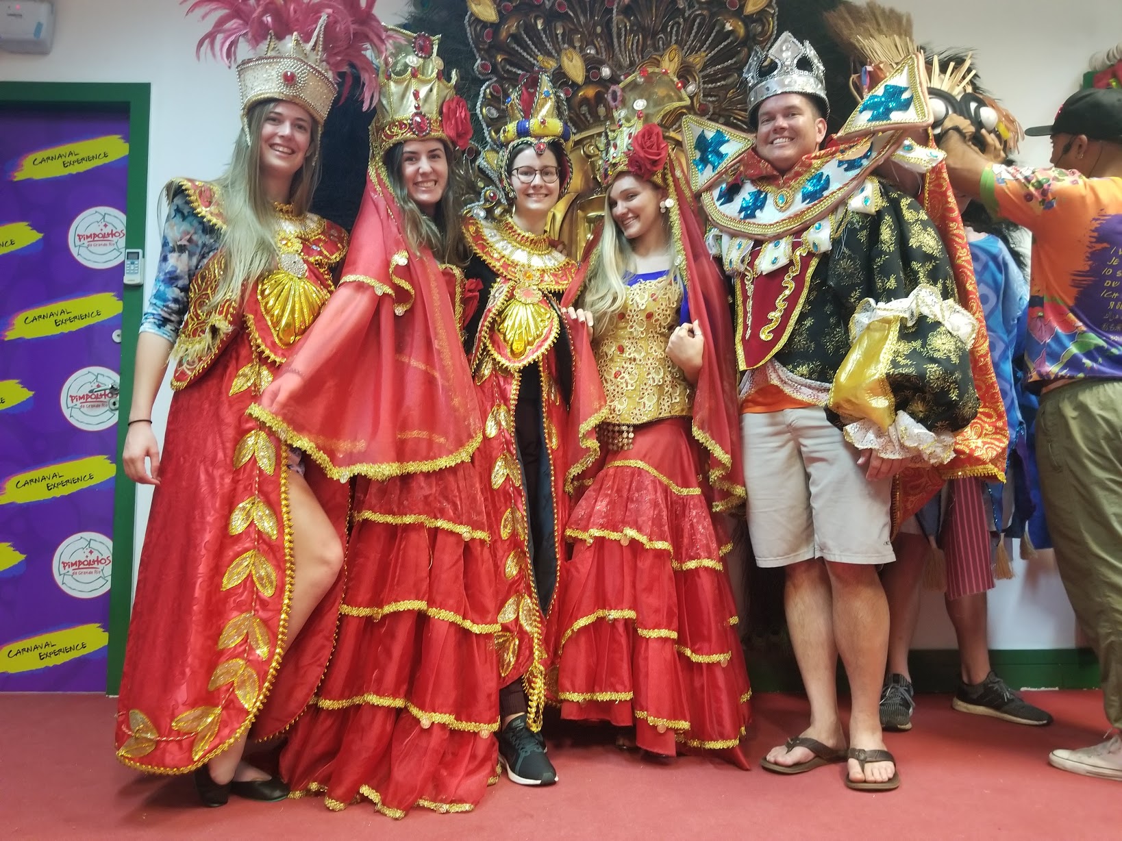 Sara Londono with her MIB classmates in Brazilian Carnival Costumes