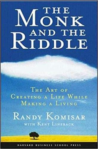 The Monk and The Riddle book cover by Randy Komisar.