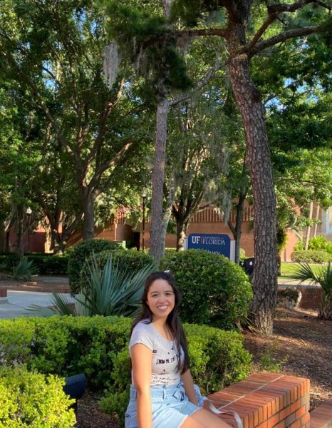 Alejandra Mejia poses for a photo on UF's campus.