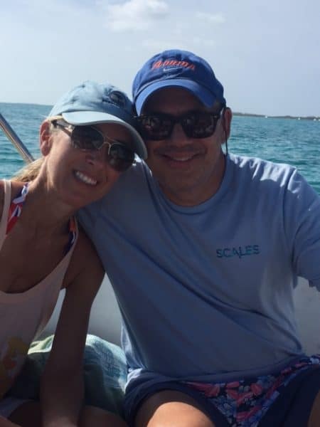 Kim and Alex Abreu on a boat