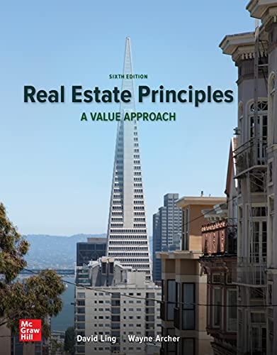 Textbook cover featuring the city of San Francisco with the title Real Estate Principles A Value Approach