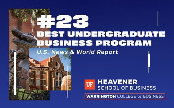 #23 Best Undergraduate Business Program U.S. News & World Report Heavener School of Business