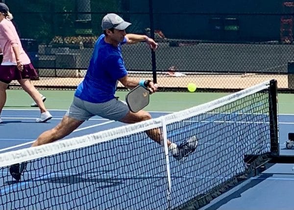 Brian Levine playing Pickleball.