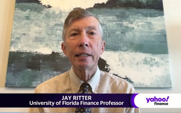 Jay Ritter speaks during an interview on Yahoo! Finance