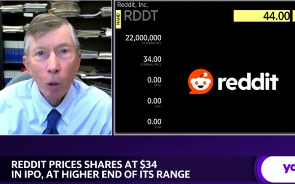 Jay Ritter speaking on Yahoo Finance about the Reddit IPO