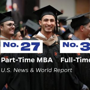 University of Florida MBA ranked No. 27 in Part-Time MBA and No. 36 in Full-Time MBA by US News and World Report.