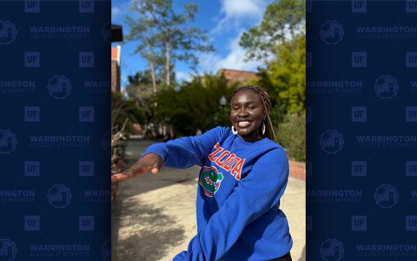 Nisha Achieng performs the gator chomp.