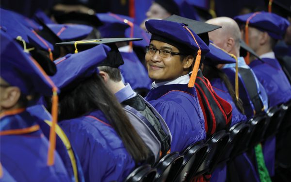 UF DBA student at graduation.