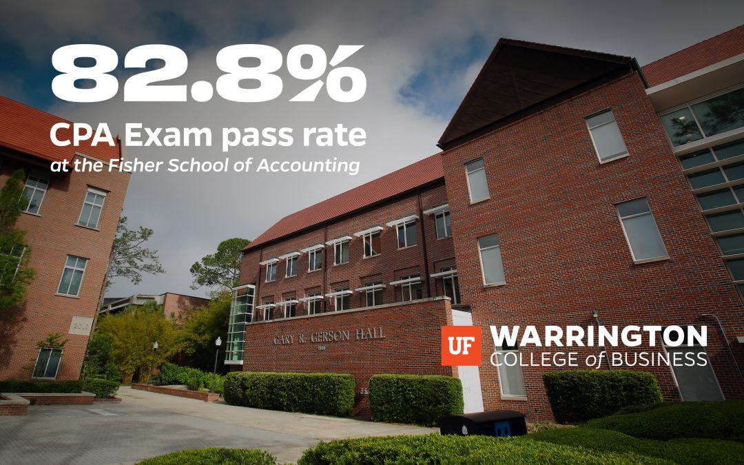 82.8% CPA Exam pass rate at the Fisher School of Accounting. UF Warrington College of Business