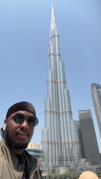 Allan Kuboyo with a skyscraper.