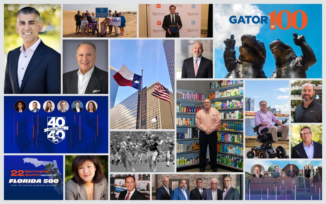 Collage of different alumni of the University of Florida Warrington College of Business