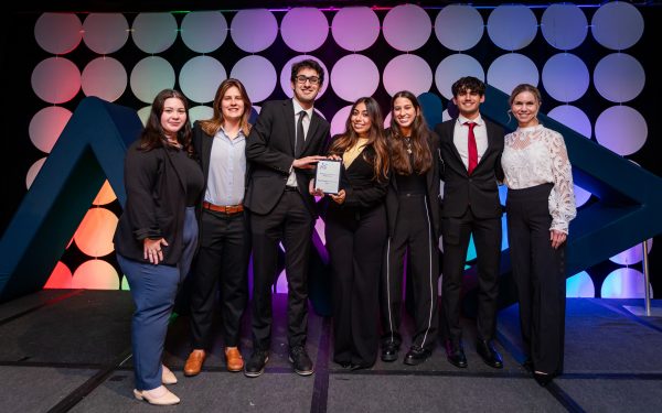 ama students receiving award for top 5 collegiate chapter