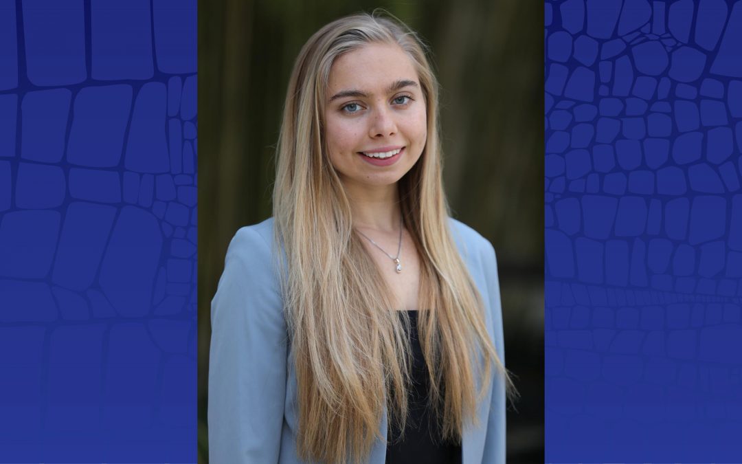 Tatiana Maher earns UF’s Business Ethics Student of the Year award.