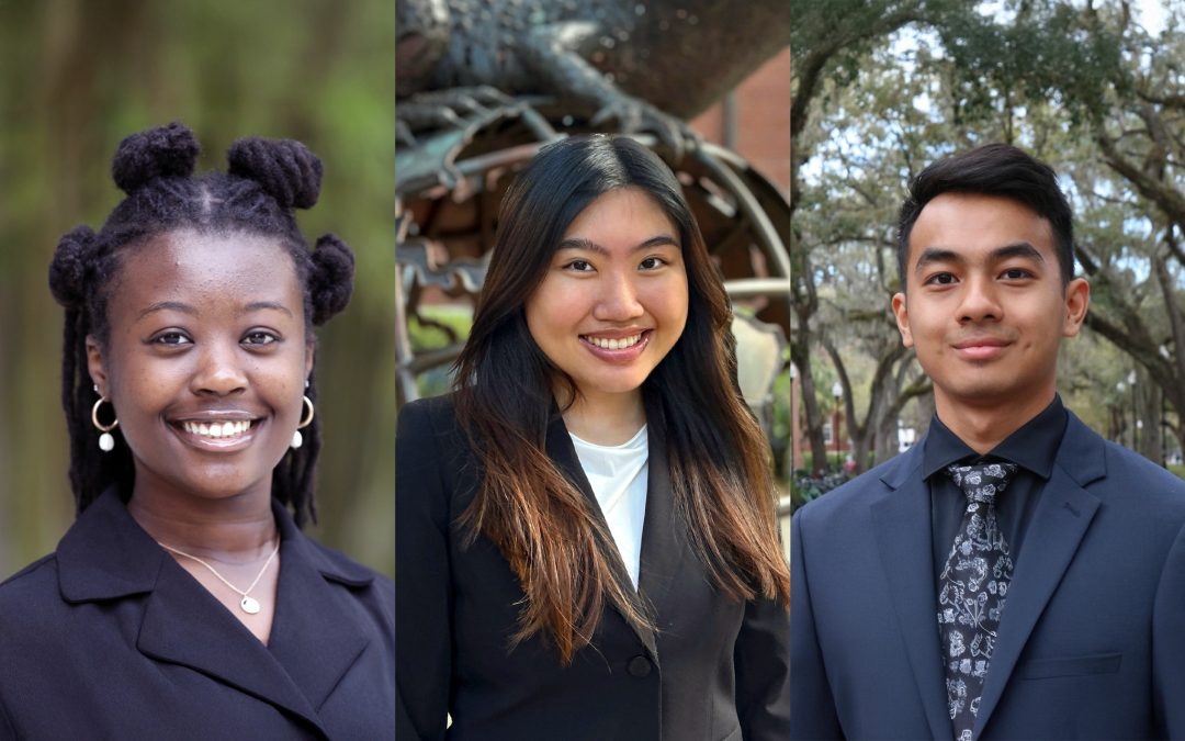 The PCAOB Scholarship winner students headshots (Jasmine, Emily and Monorath)
